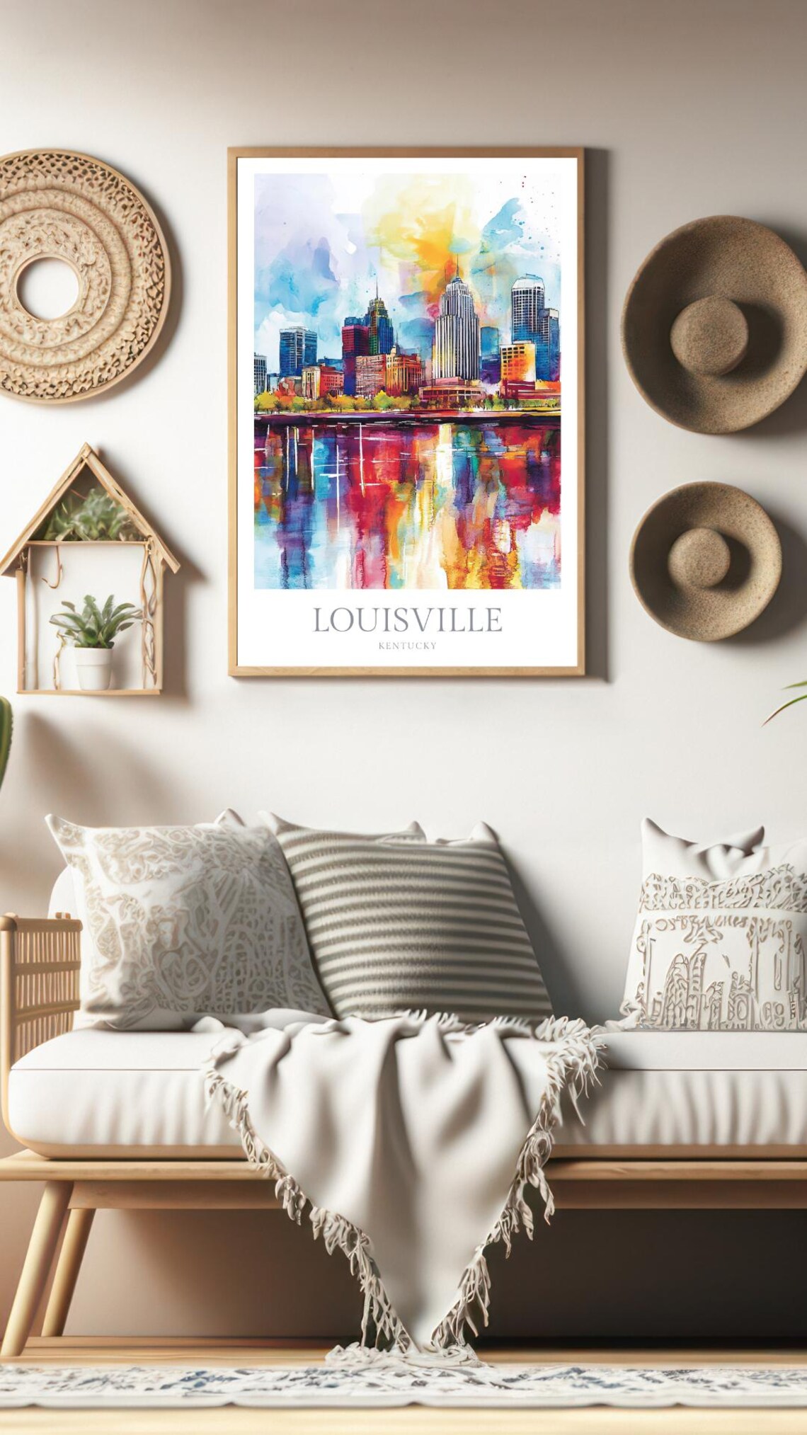 Louisville Kentucky Watercolor Art Print, Travel Poster - Image 2