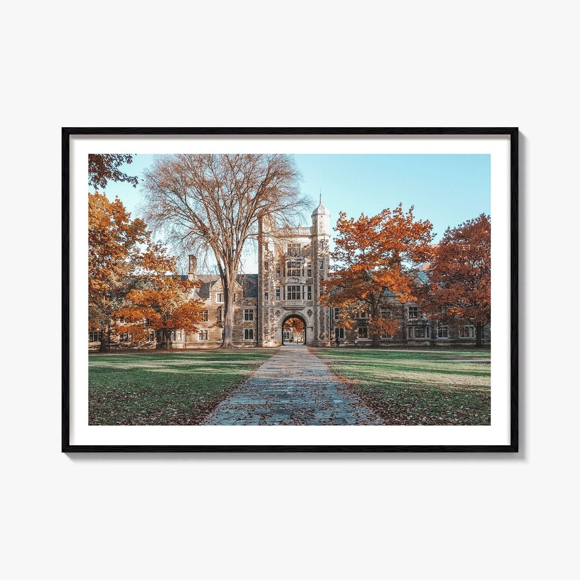 State College Historic Campus Hall Autumn Foliage Photo Poster