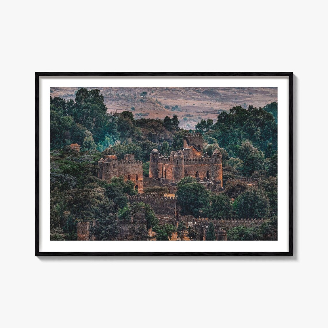 Ethiopia Fasil Ghebbi Castle Ruins In The Trees Photo Poster