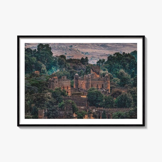 Ethiopia Fasil Ghebbi Castle Ruins In The Trees Photo Poster