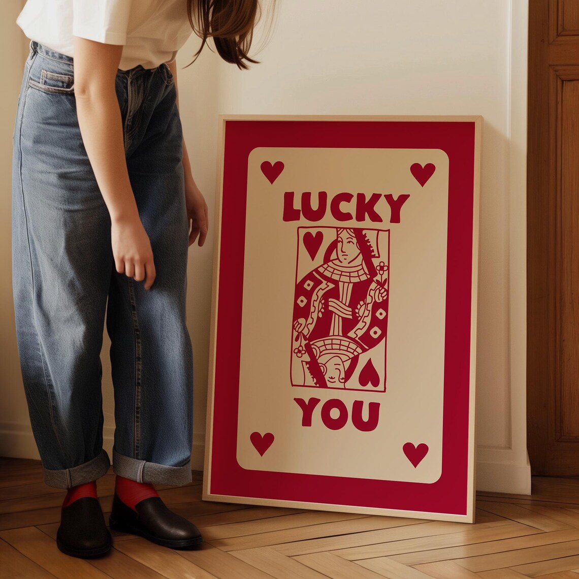Lucky Card Wall Art Print