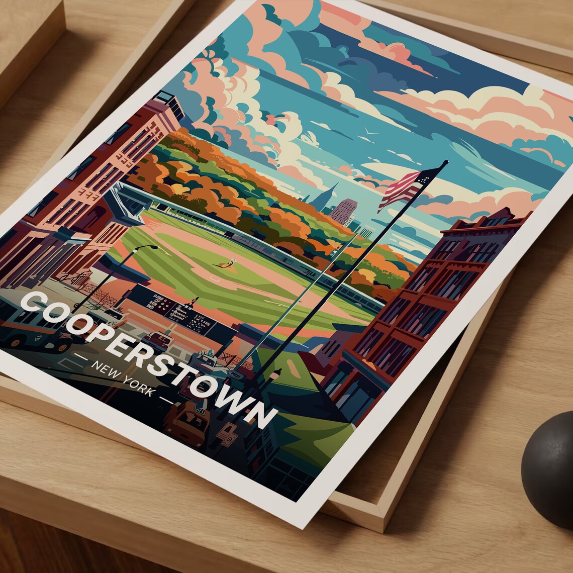 Cooperstown New York Vintage Travel Poster Art Print - Image 3