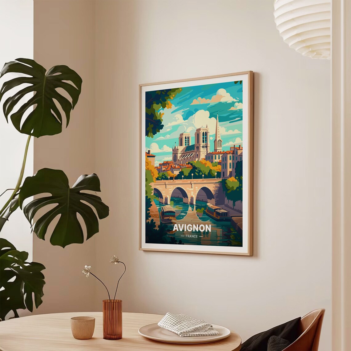 Avignon Travel Poster, France Cityscape Art Print - Image 2