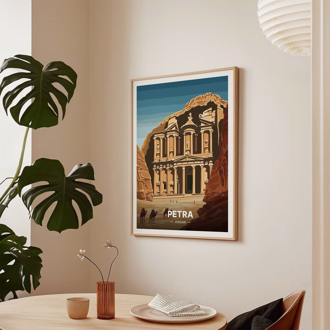 Petra Jordan World Travel Poster, Home Decor - Image 2