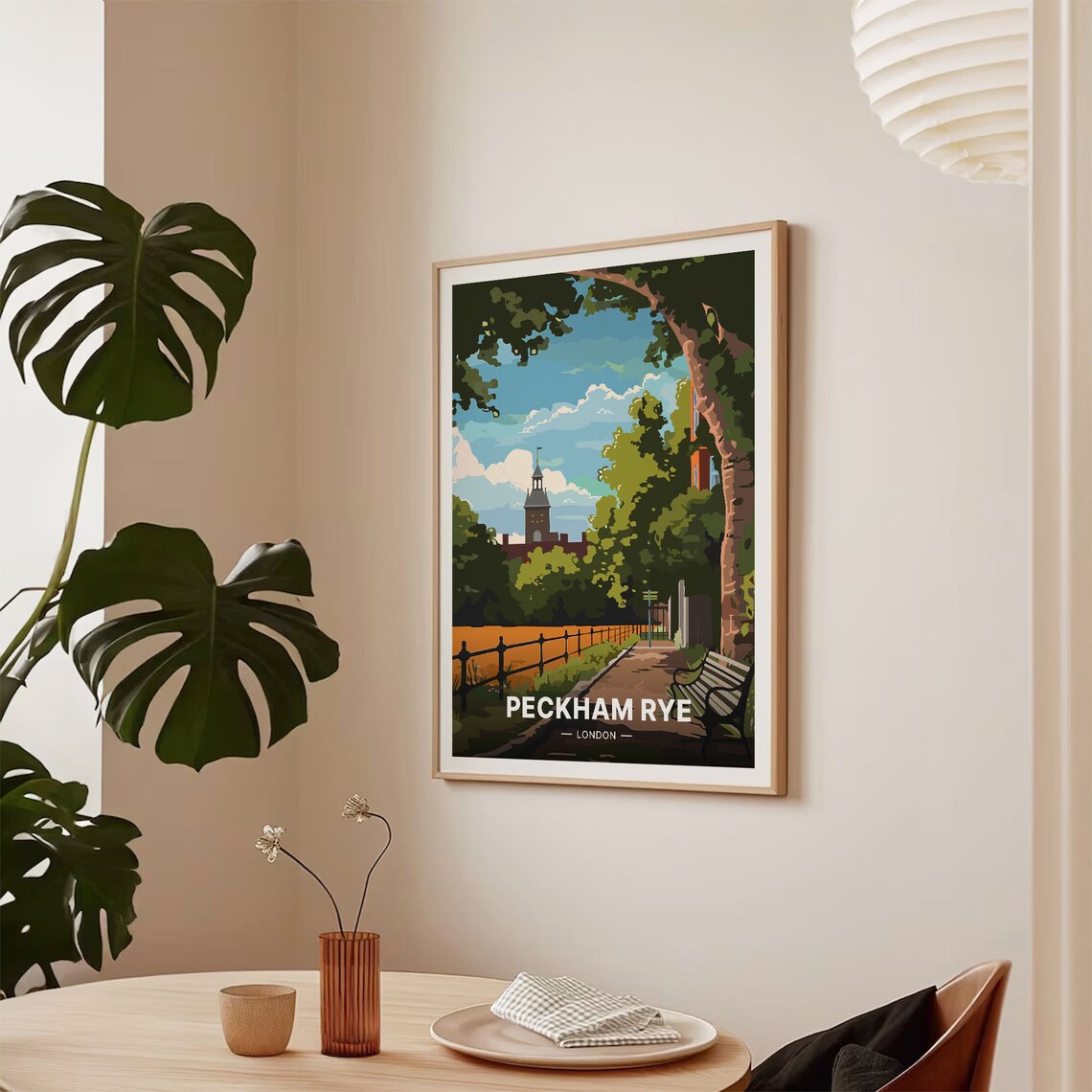 London Travel Poster, Peckham Rye Park South London - Image 2