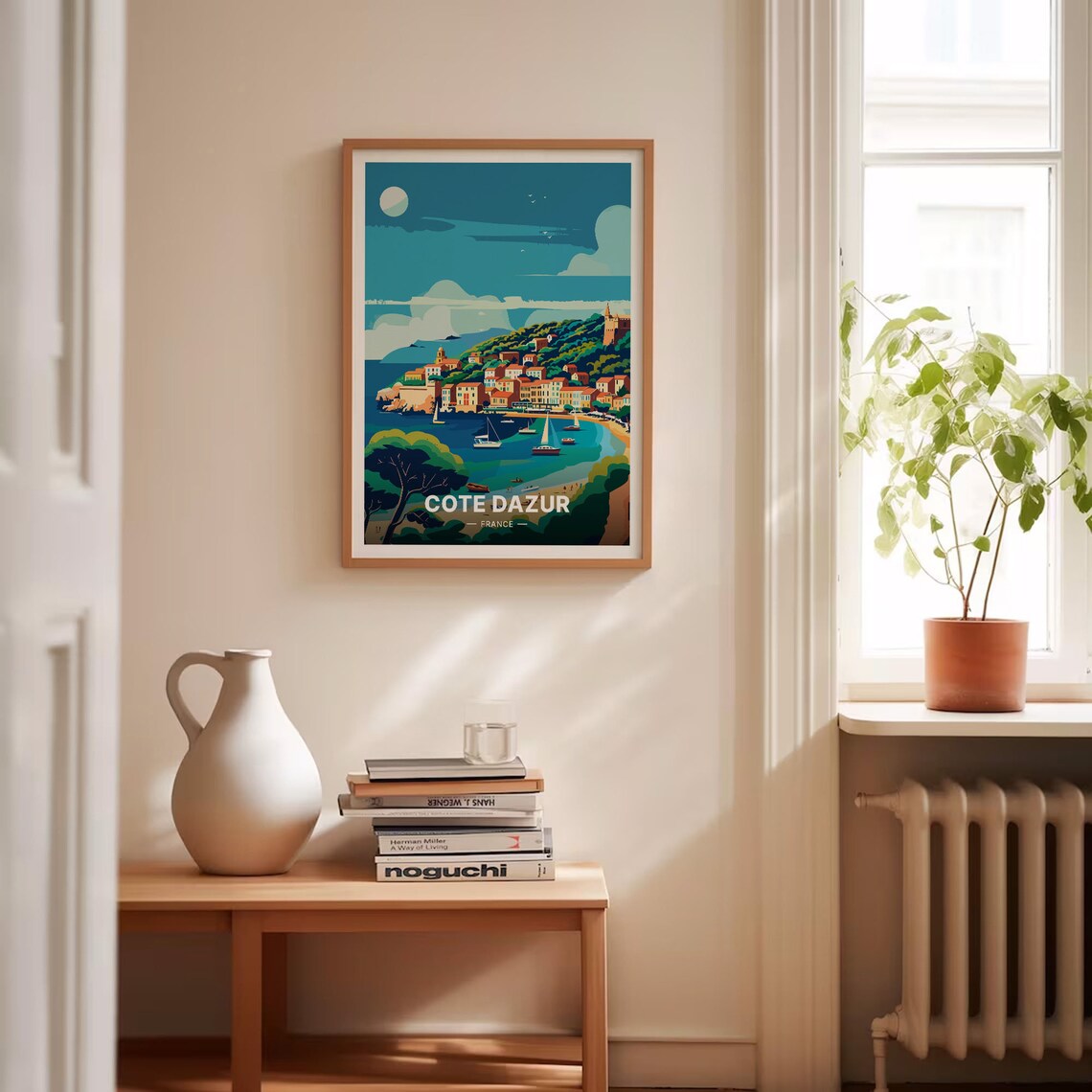 Cote d'Azur France Travel Poster Riviera Harbor Sailboat Art - Image 4