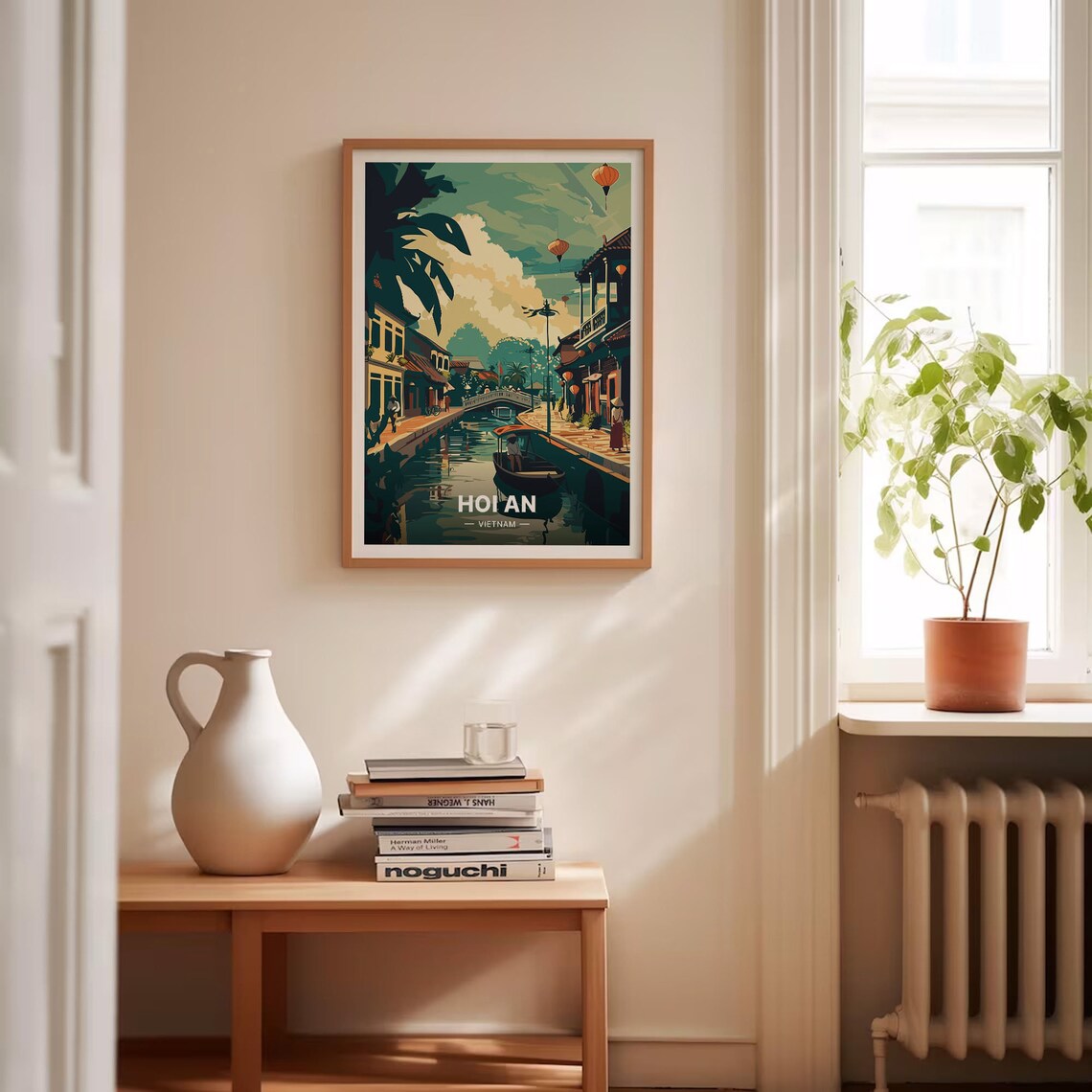 Hoi An Vintage Style Travel Poster, Vietnam Landscape - Image 4