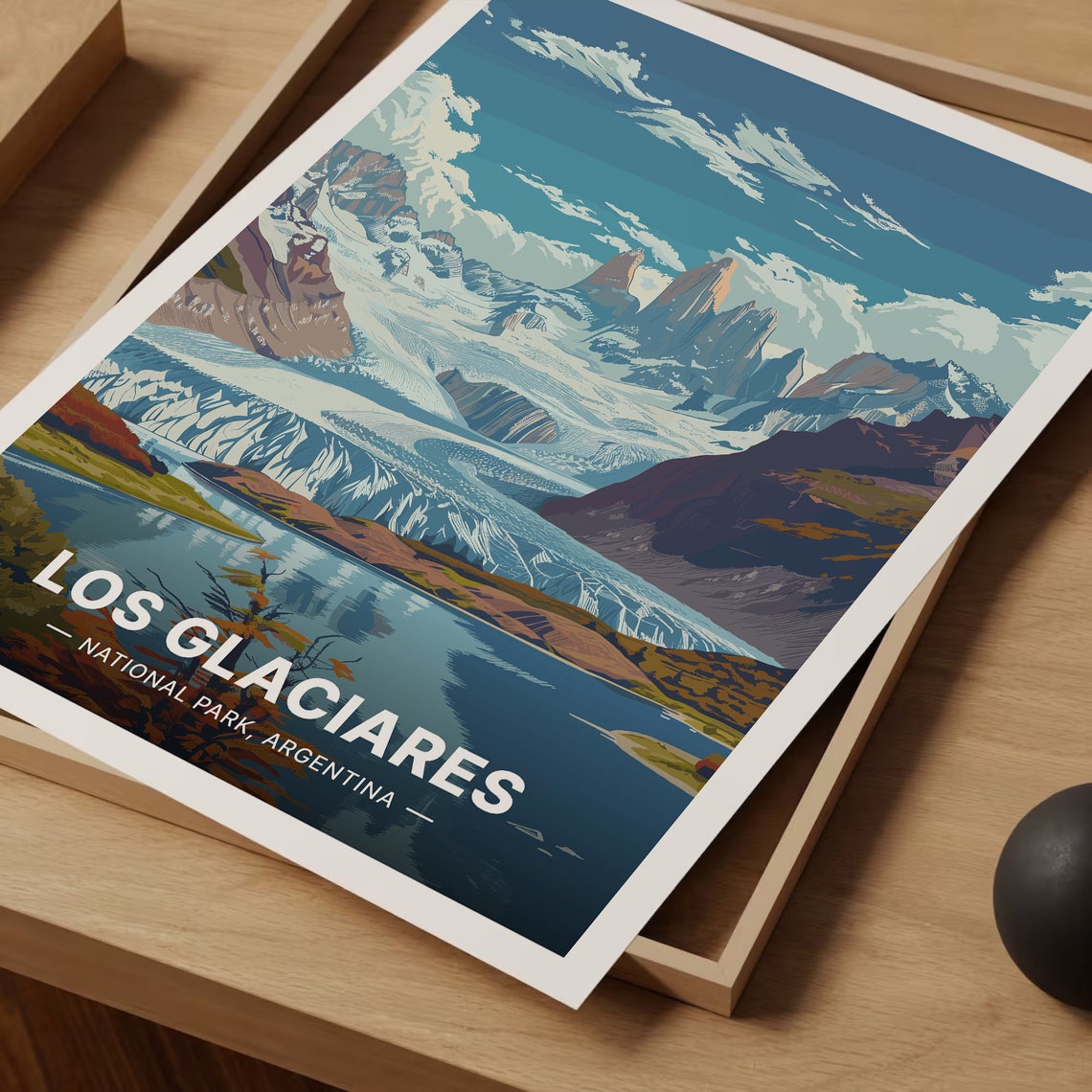 Los Glaciares National Park Argentina Glacier Peaks Travel Poster - Image 3
