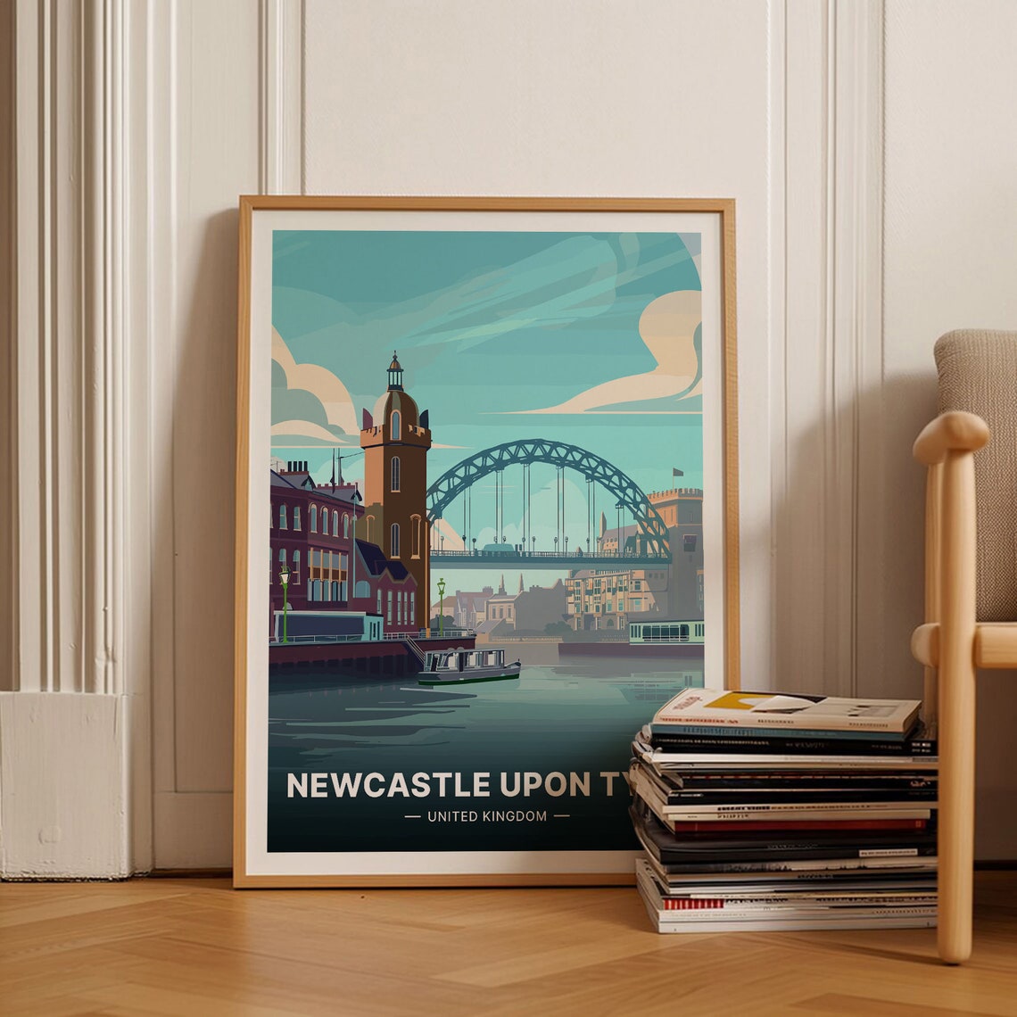 Newcastle Upon Tyne United Kingdom Tyne Bridge River Quayside Poster