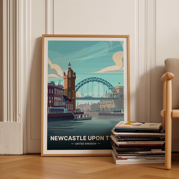 Newcastle Upon Tyne United Kingdom Tyne Bridge River Quayside Poster