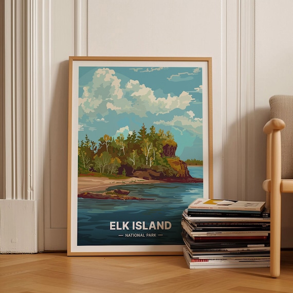 Elk Island National Park Forested Lake Point Wilderness Poster