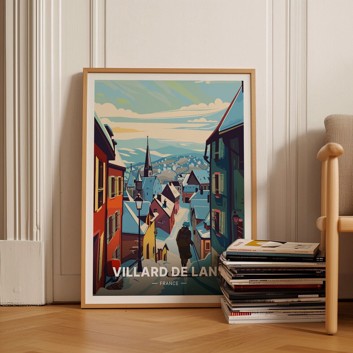 Villard De Lans Retro Travel Poster, Alpine Art Print