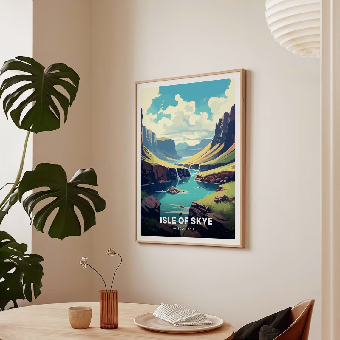 Isle Of Skye Scotland Dramatic Valley Loch Scenic Landscape Poster - Image 2
