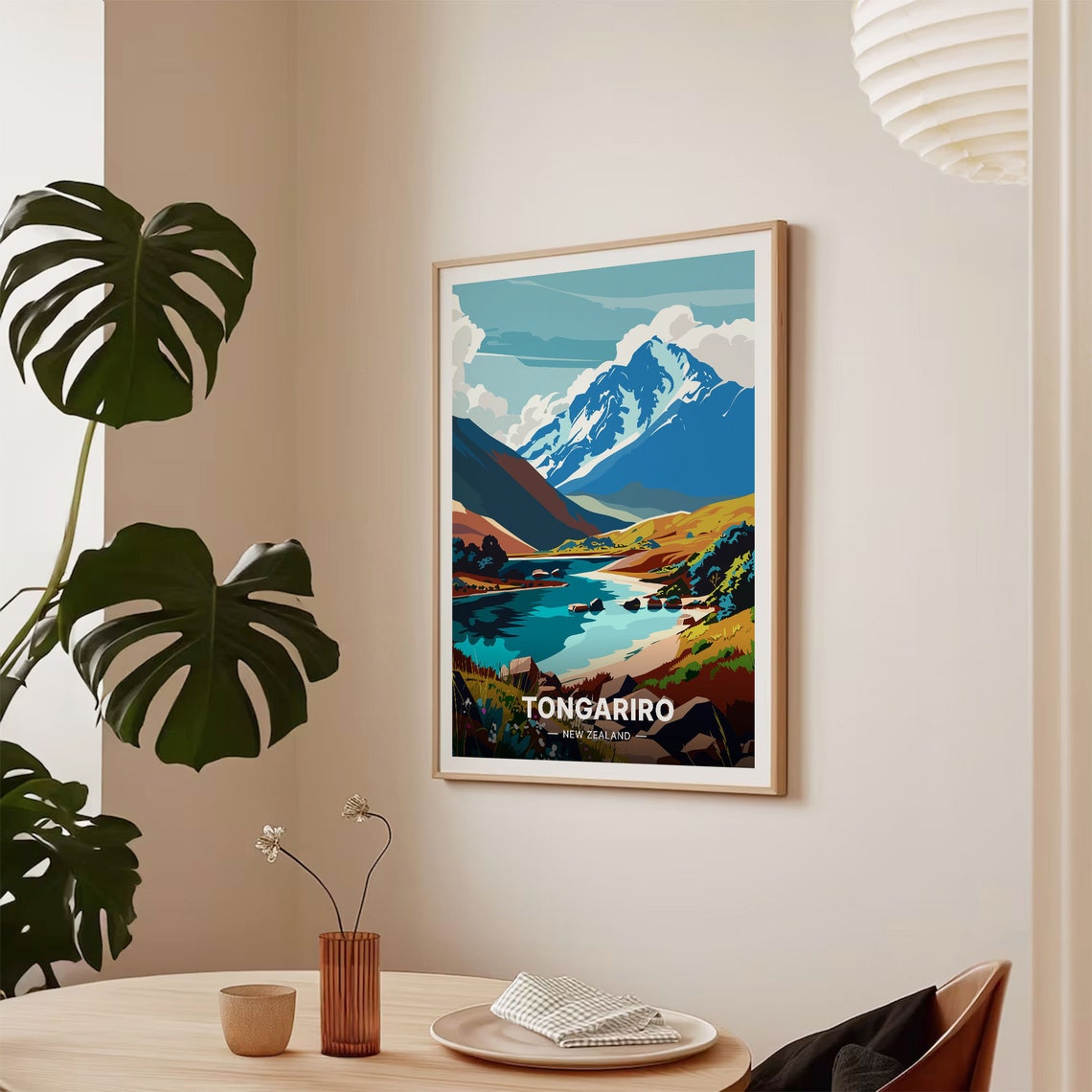 Tongariro National Park Poster New Zealand Landscape Wall Art Travel Inspired Home Decor Gift For Travelers And Art Enthusiasts C20 1270 - Image 2