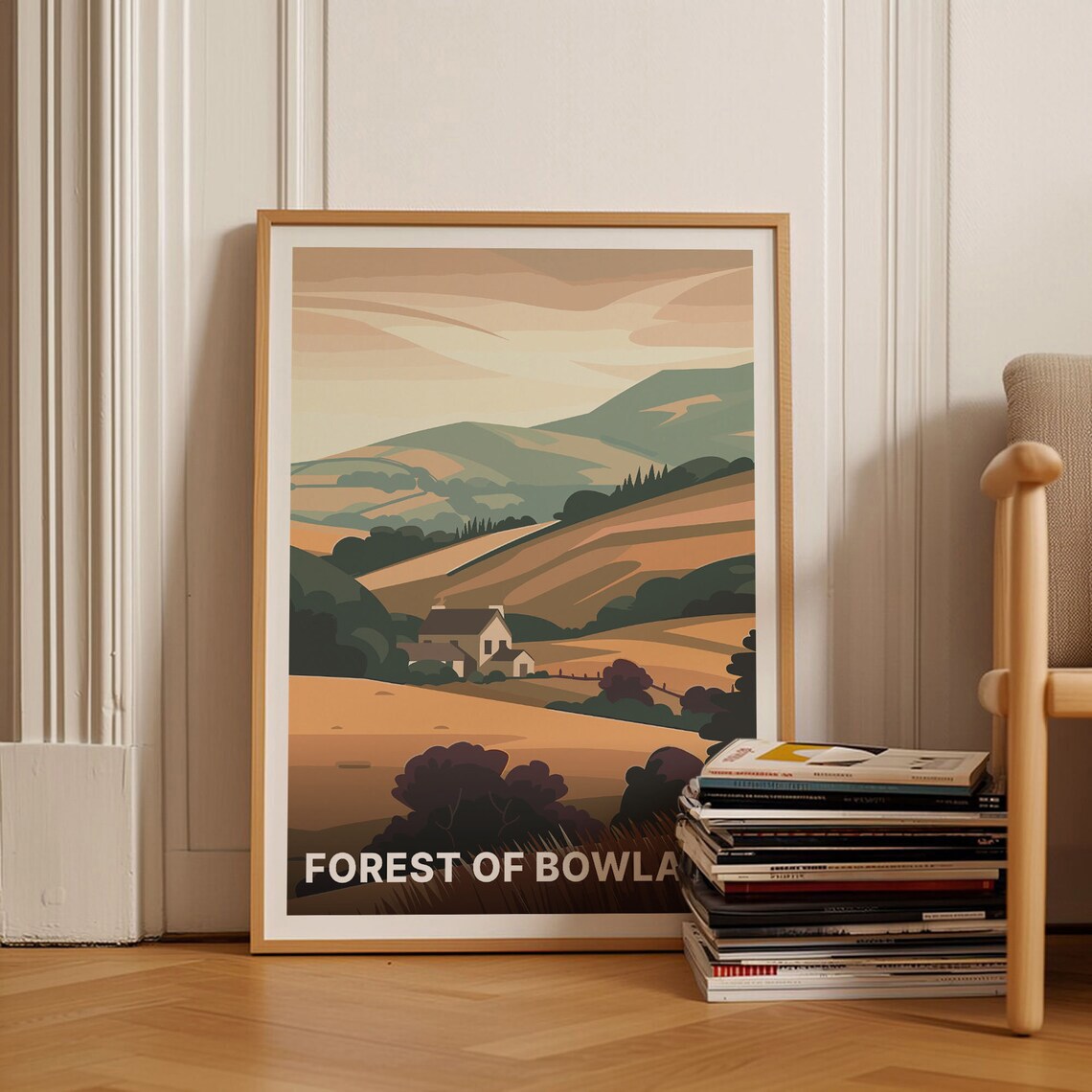 Forest Of Bowland Travel Poster Uk National Park Lancashire North Yorkshire Landscape Pennines Wall Art Bowland Fells Decor C20 1131