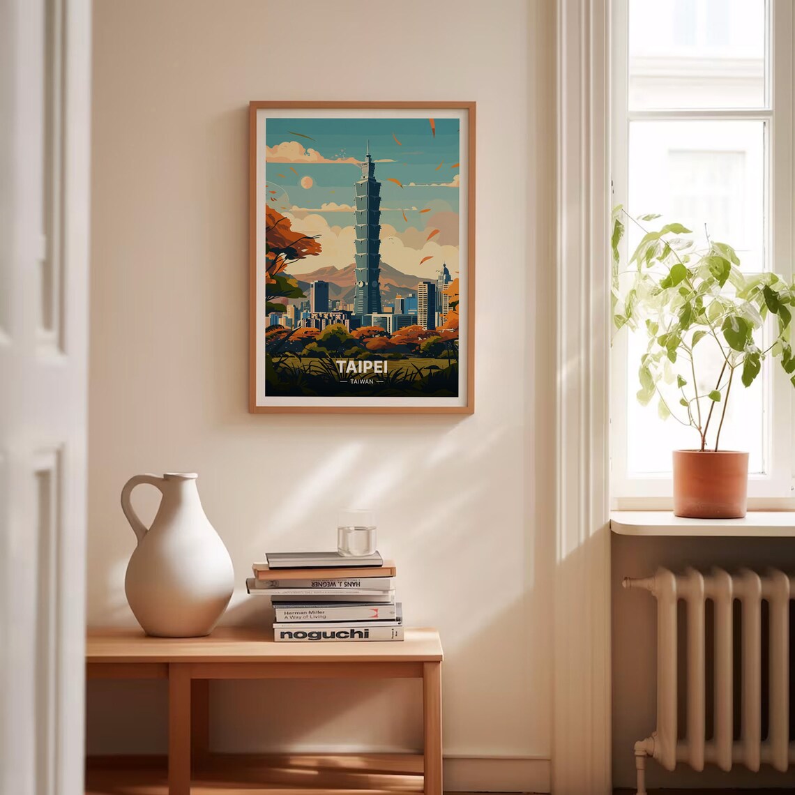 Taipei Cityscape Travel Poster, Taiwan Wall Decor - Image 4