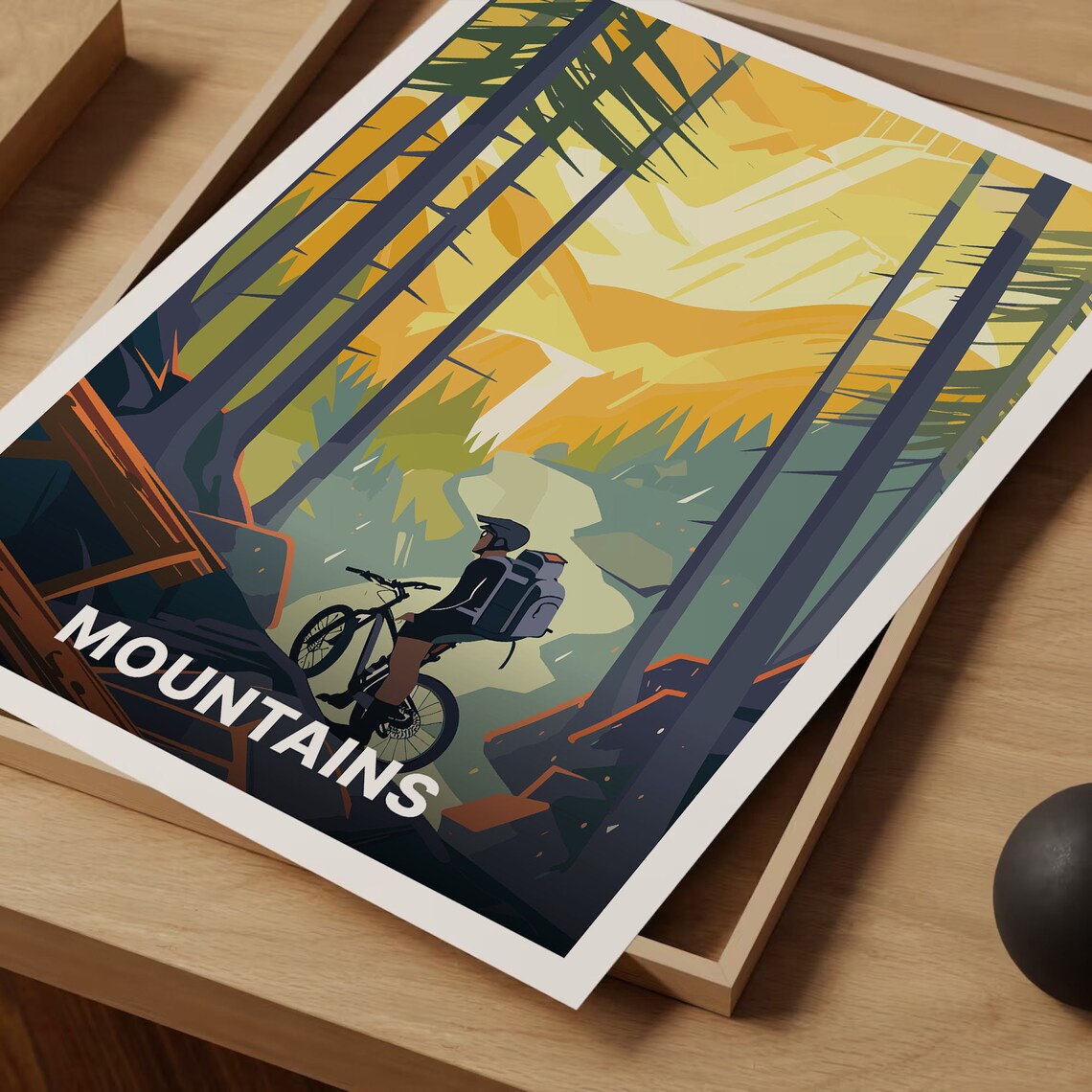Mountain Biking Adventure Travel Poster, Extreme Sports - Image 3