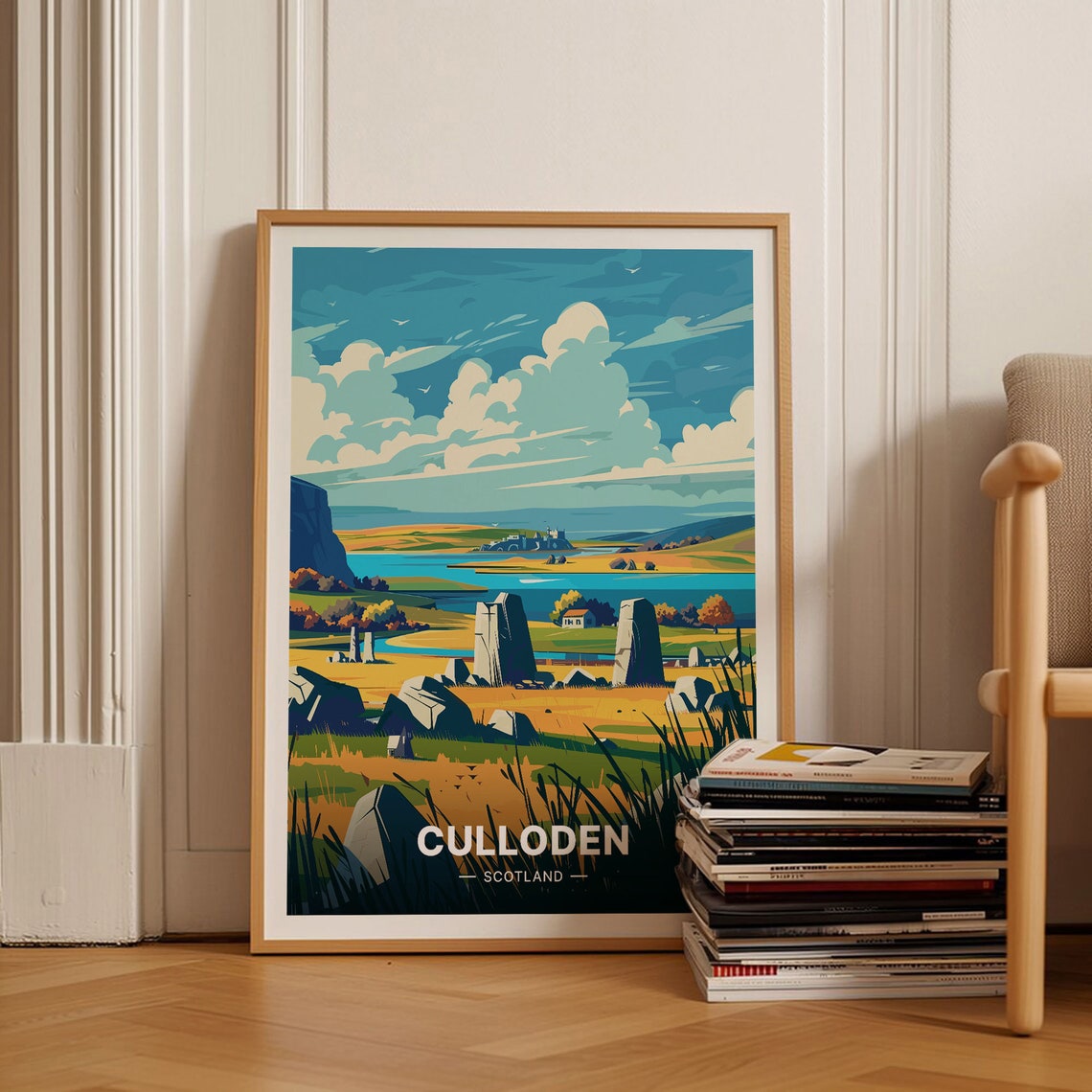 Culloden Scotland Moor Standing Stones Highland History Poster