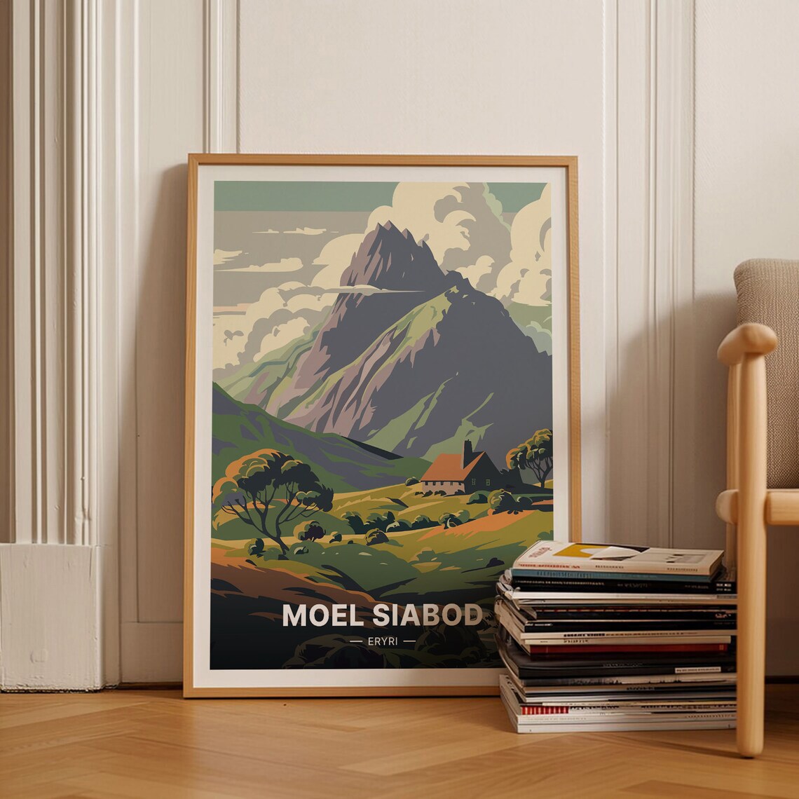 Moel Siabod Eryri Travel Poster, North Wales Landscape