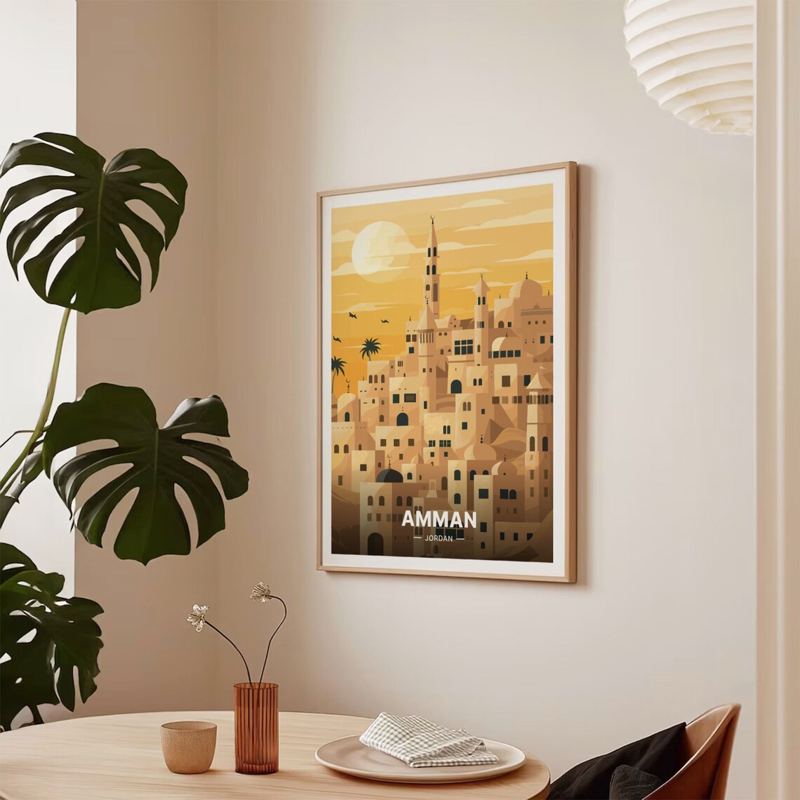 Amman Jordan Cityscape Travel Poster, Home Decor - Image 2