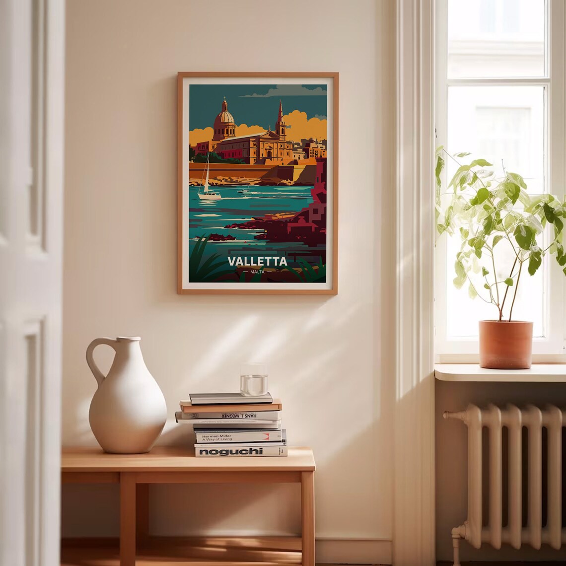 Valletta Malta Grand Harbour Basilica Sailing Boats Travel Poster - Image 4