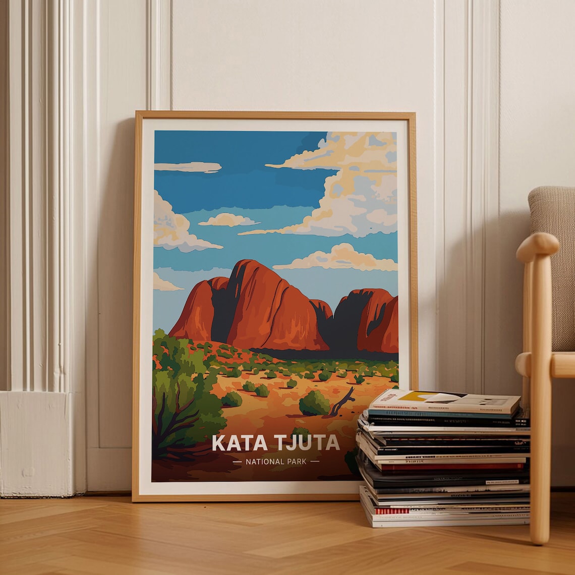 Kata Tjuta National Park Red Domes Outback Desert Travel Poster