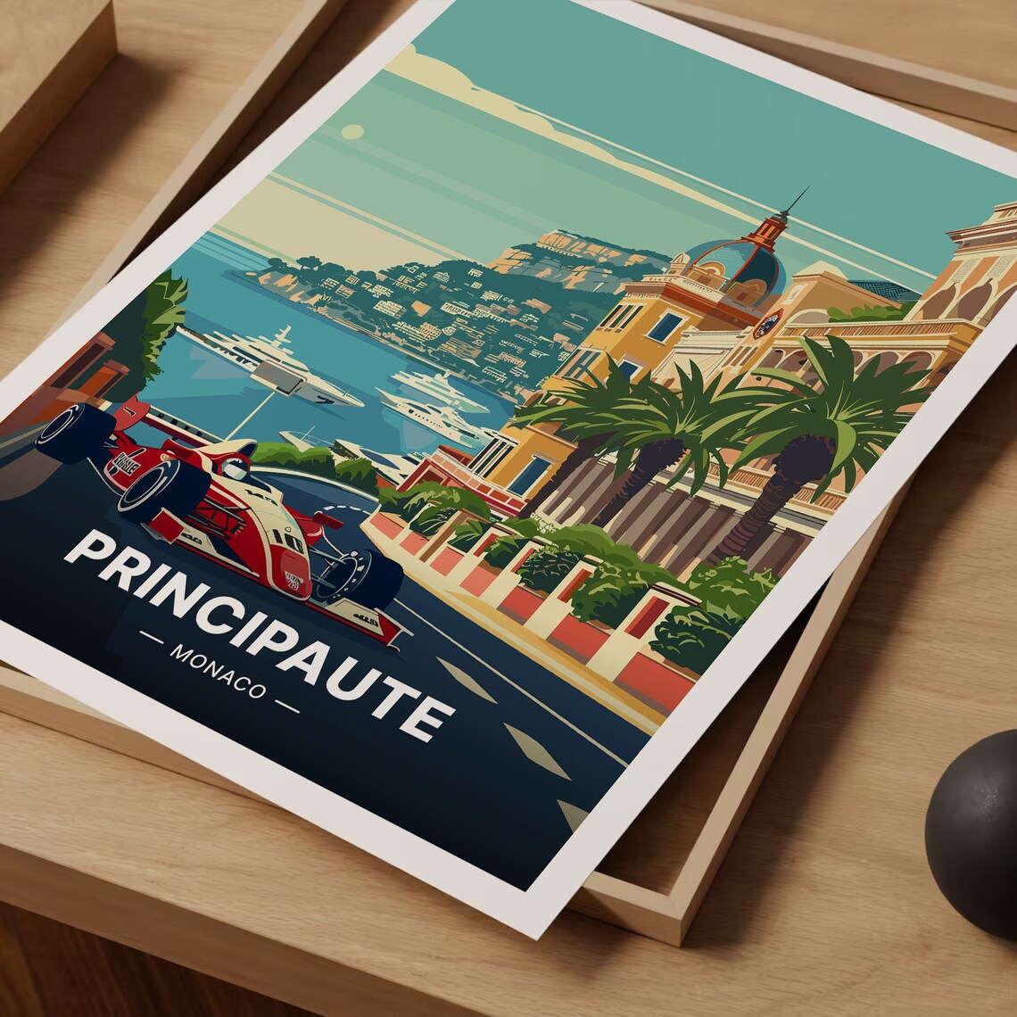 Monaco Grand Prix Formula Race Car Street Circuit Vintage Poster Art - Image 3