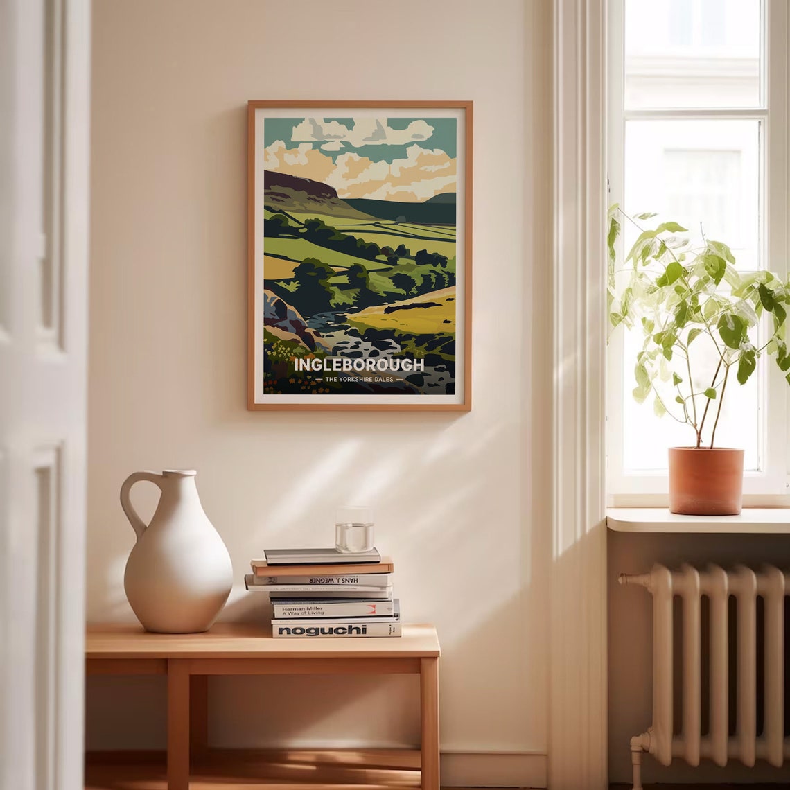 Ingleborough Yorkshire Dales Limestone Hill Valley Travel Poster - Image 4