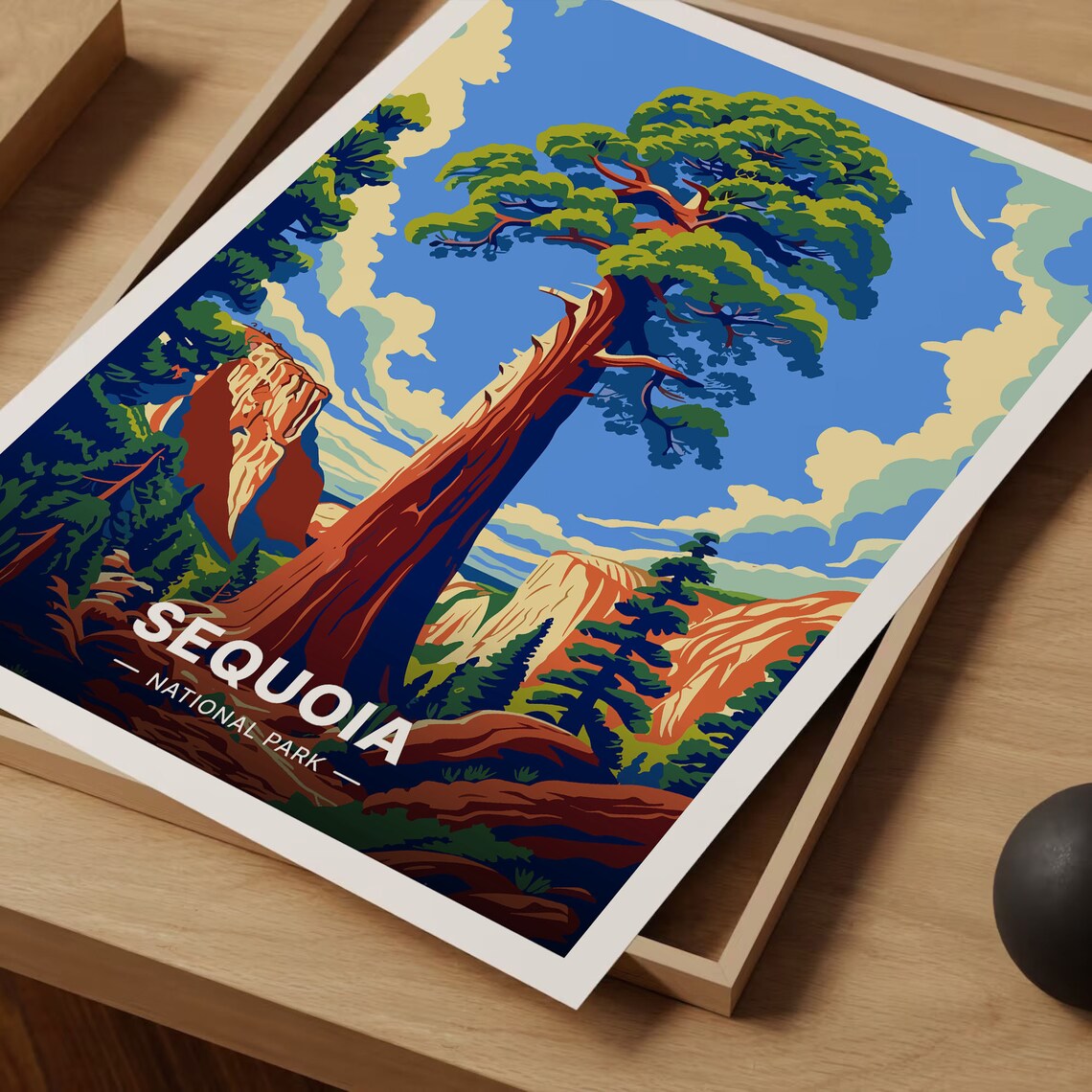 Sequoia National Park Travel Poster, Nature-Inspired Art - Image 3
