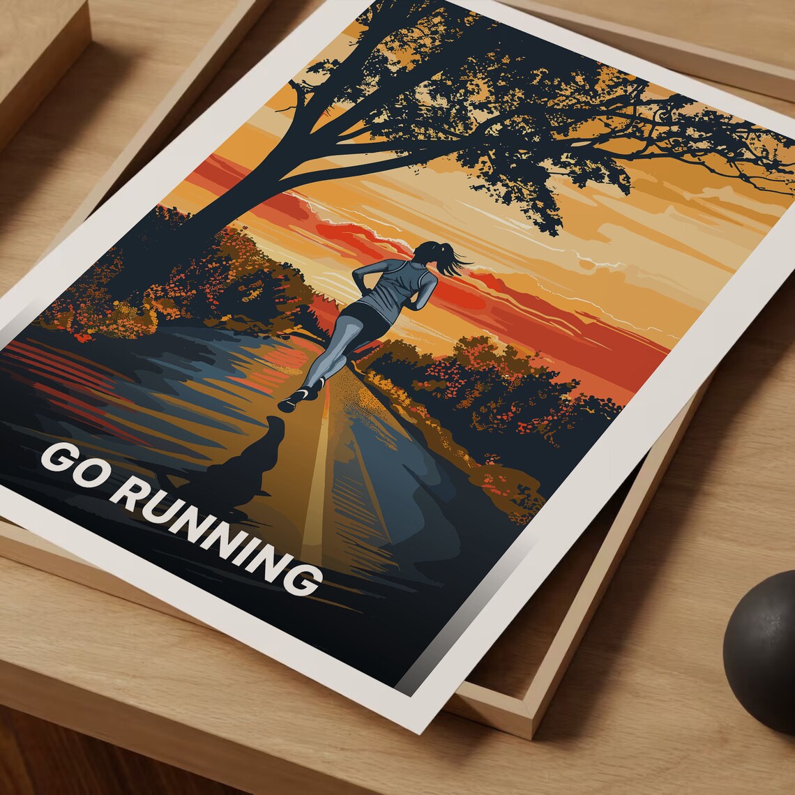 Adventure Travel Poster, Retro Trail Running Marathon - Image 3