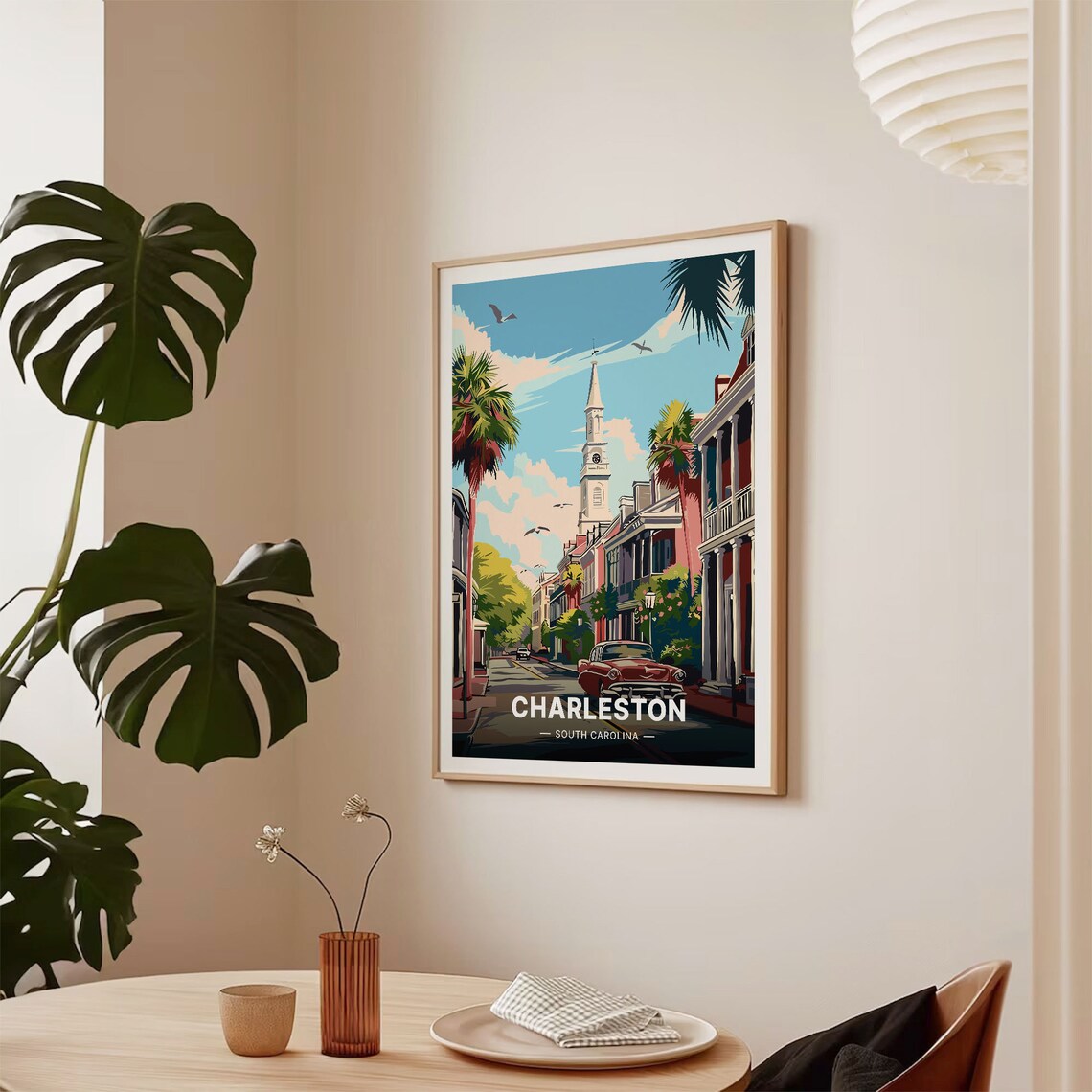 Charleston Vintage Travel Poster, Home Office Decor - Image 2
