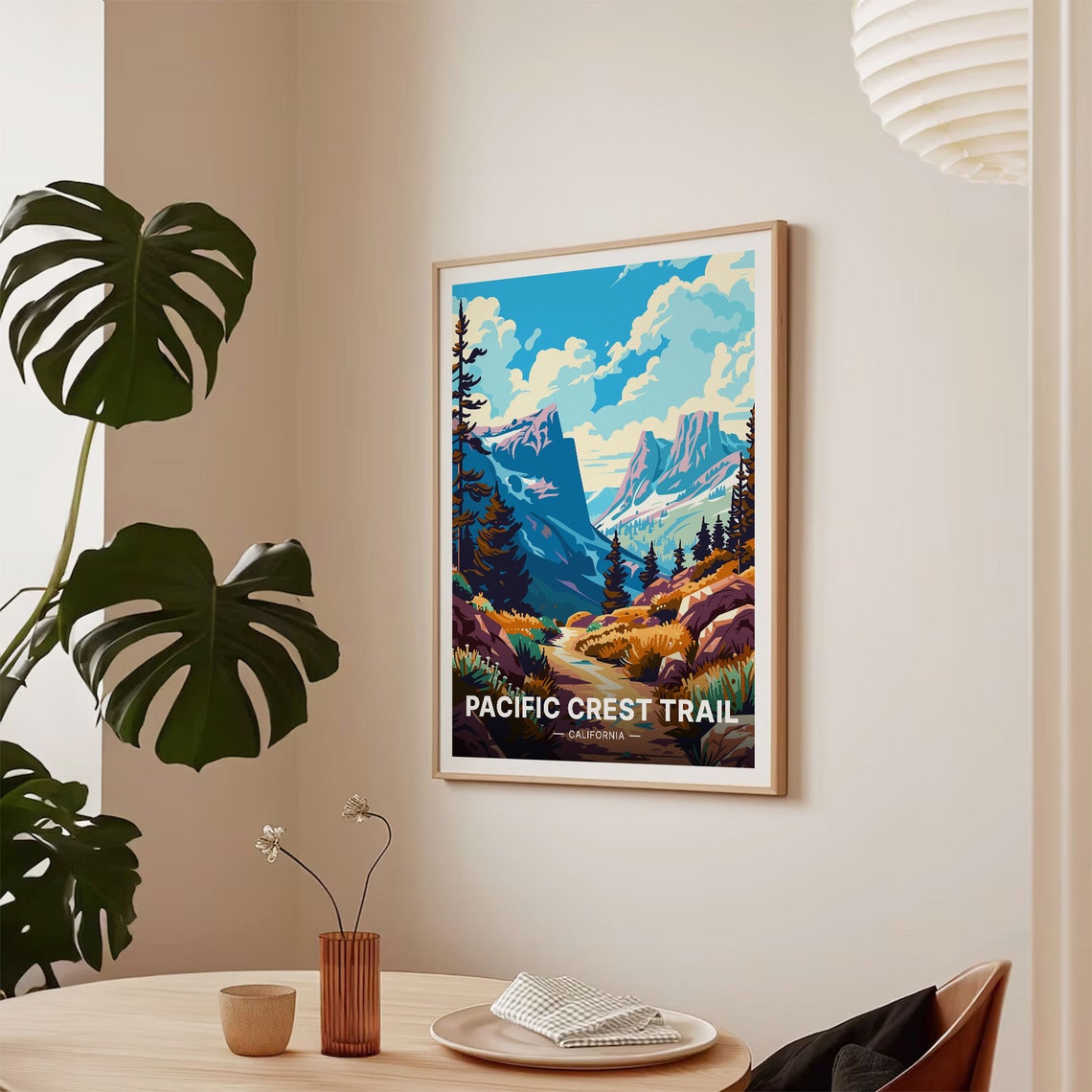Pacific Crest Trail California Mountain Path Vintage Travel Poster - Image 2