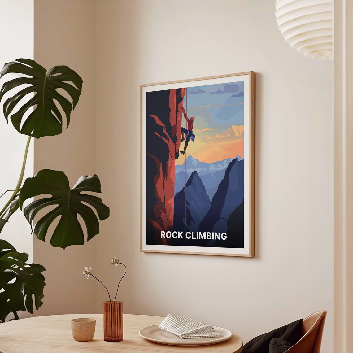 Rock Climbing Travel Poster, Mountain Scenery - Image 2