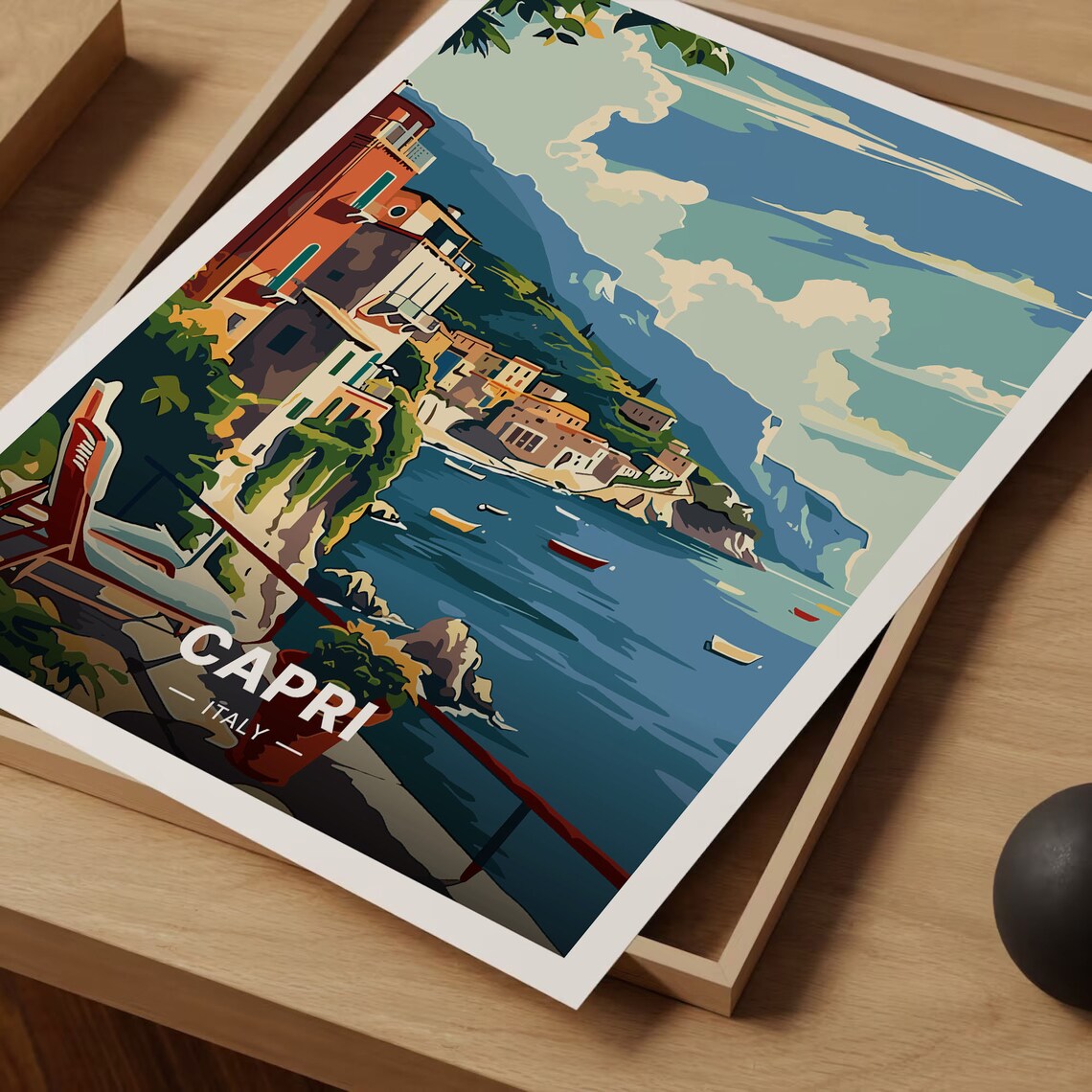 Capri Italy Vintage Travel Poster Art Print - Image 3