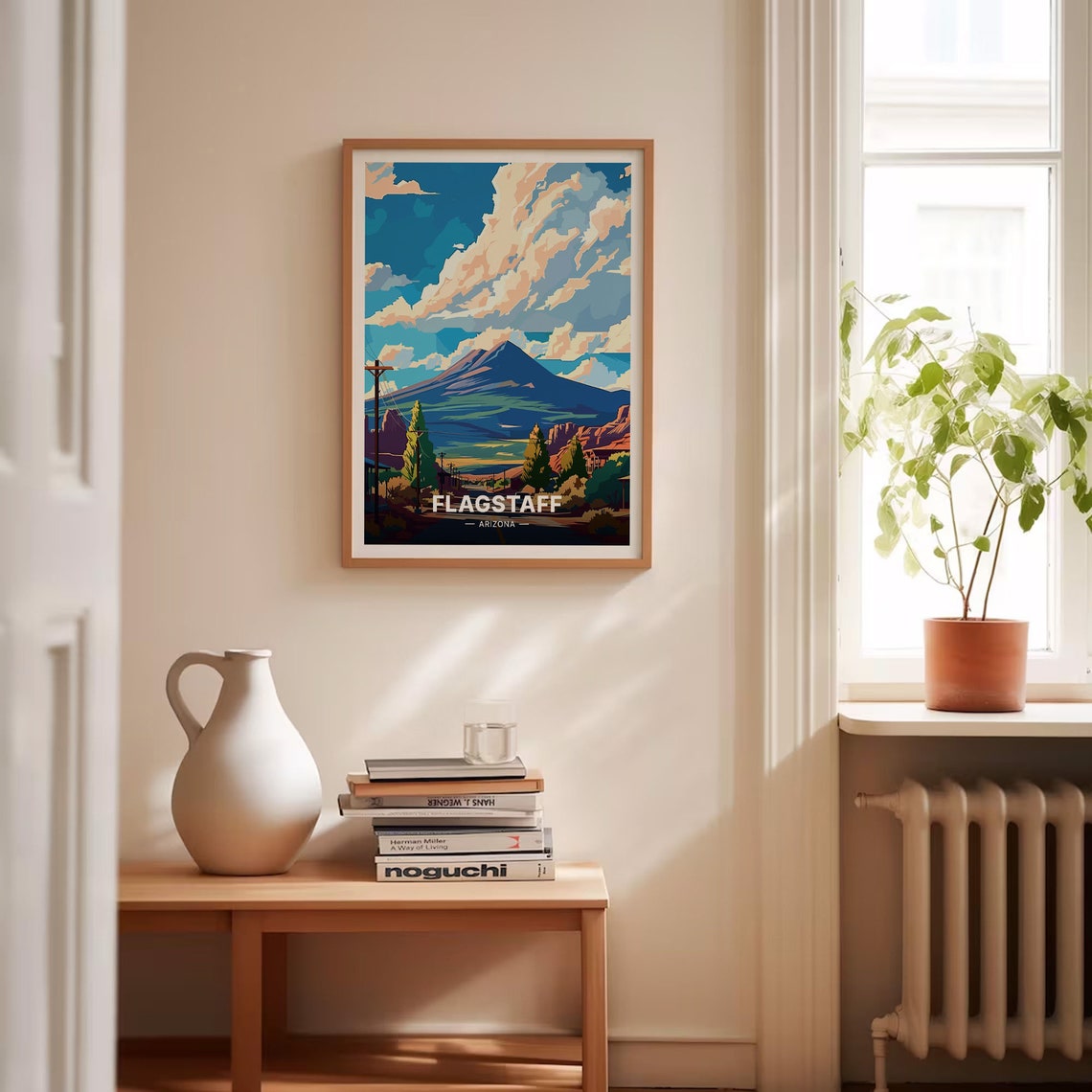 Flagstaff Arizona Mountain Peak Pine Forest Main Street Travel Poster - Image 4
