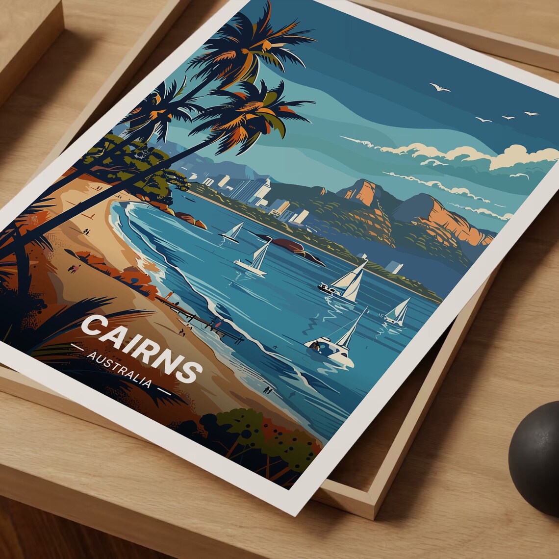 Cairns Australia Travel Poster, Queensland Landscape - Image 3