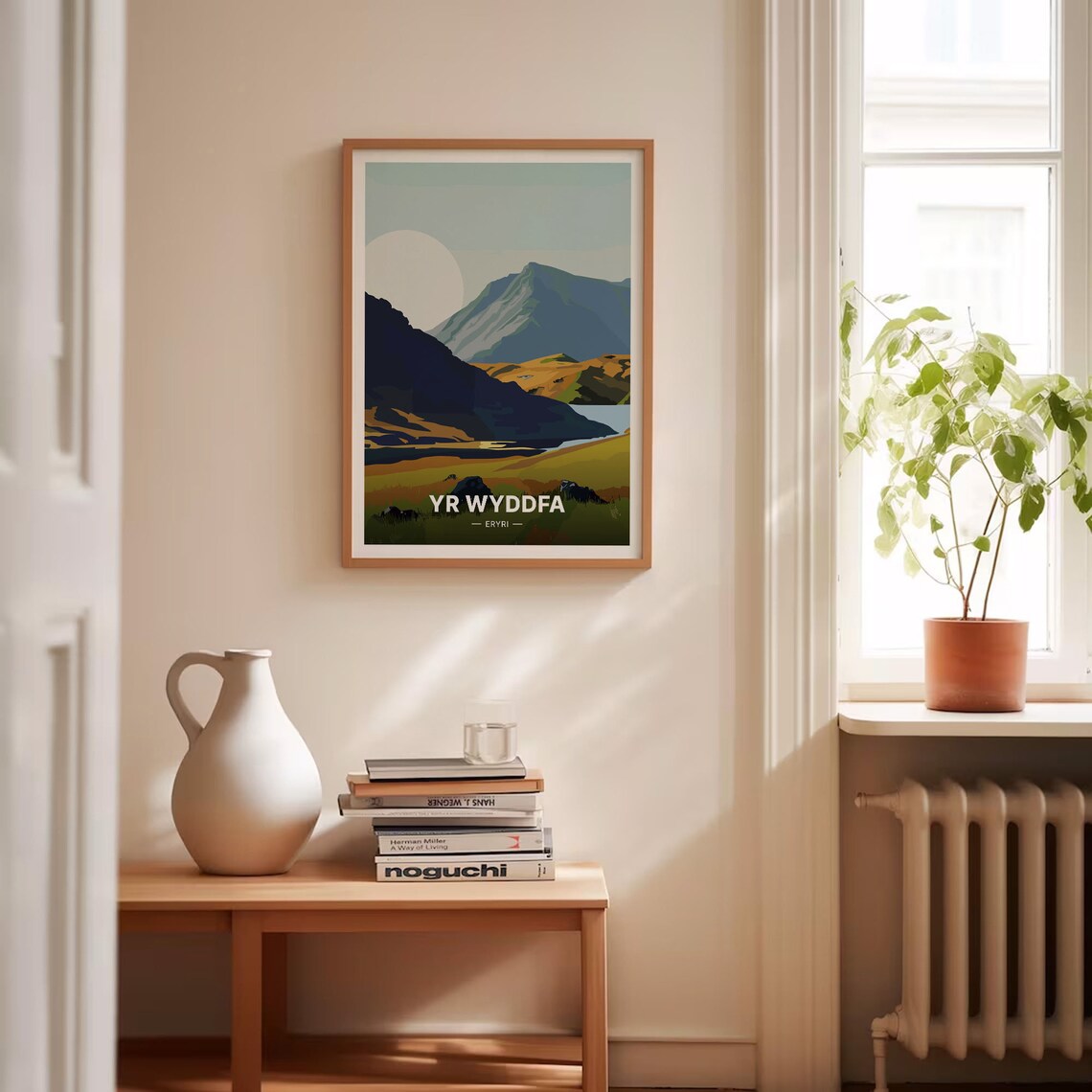 Yr Wyddfa Eryri Wales Mountain Valley Sunset Vintage Travel Poster - Image 4