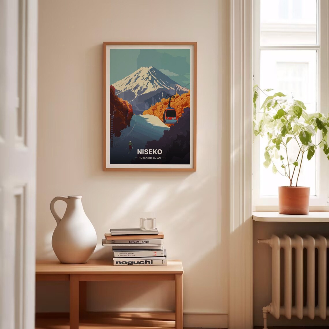 Niseko Hokkaido Japan Poster Mount Yotei Gondola Snowy Slope Art - Image 4