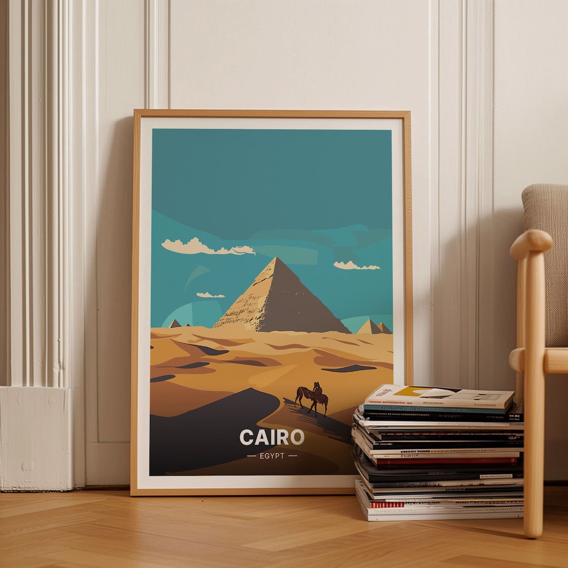 Cairo Travel Poster, Egypt Wall Art Print