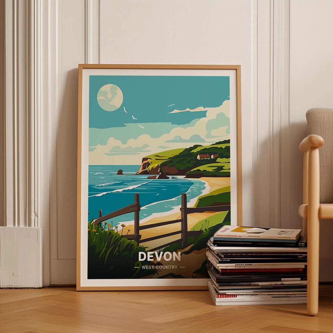 Devon Travel Poster, West Country Art Print