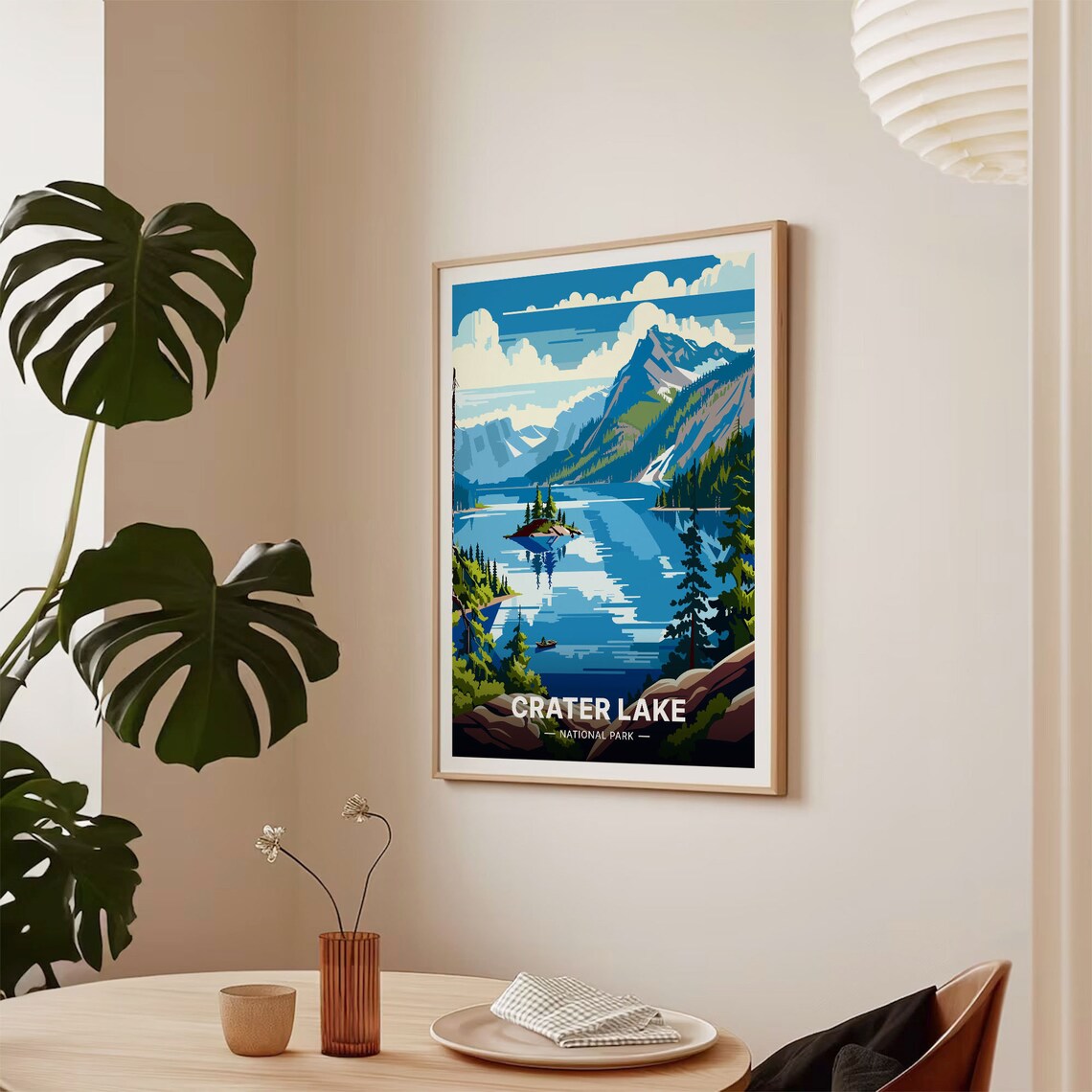 Crater Lake National Park Travel Poster, Nature Wall Art - Image 2