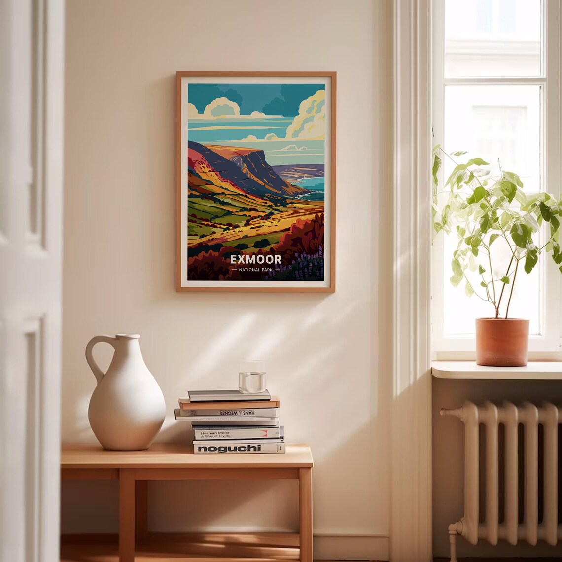 Exmoor National Park Valley Coast Cliffs Patchwork Fields Travel Poster - Image 4
