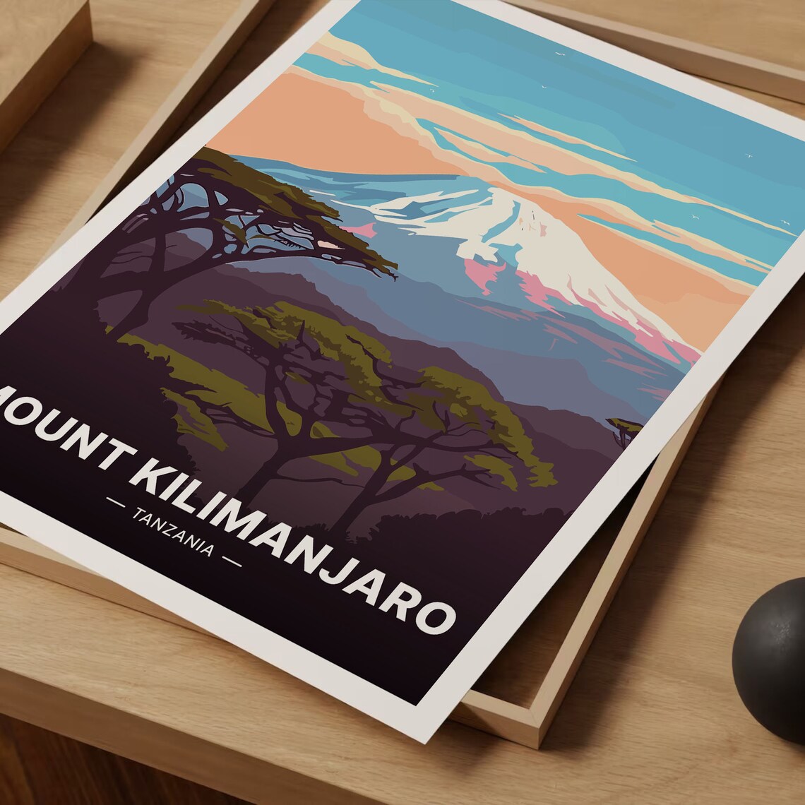 Mount Kilimanjaro Tanzania Travel Poster, Adventure Theme - Image 3