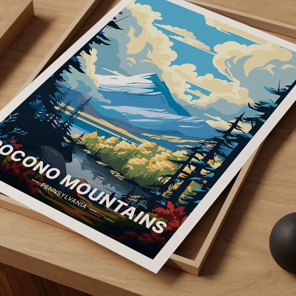 Pocono Mountains Pennsylvania Travel Poster Art Print - Image 3