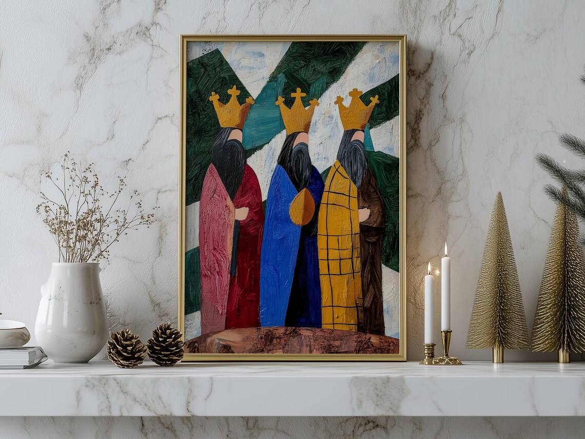 Three Wise Men Christmas Nativity Scene Poster - Image 2