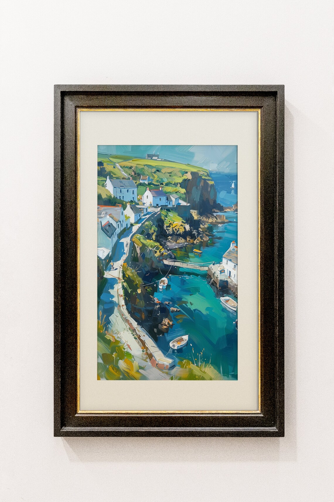 Mediterranean Coast Landscape Painting Poster Print - Image 4