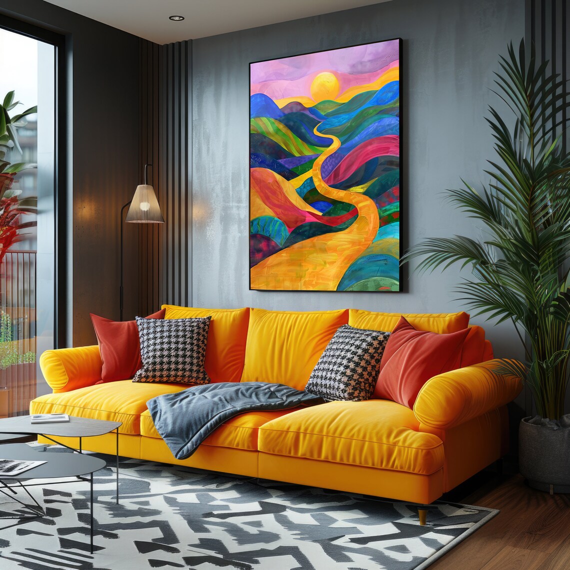 Surrealist Art Deco Landscape Print, Eclectic Decor - Image 4