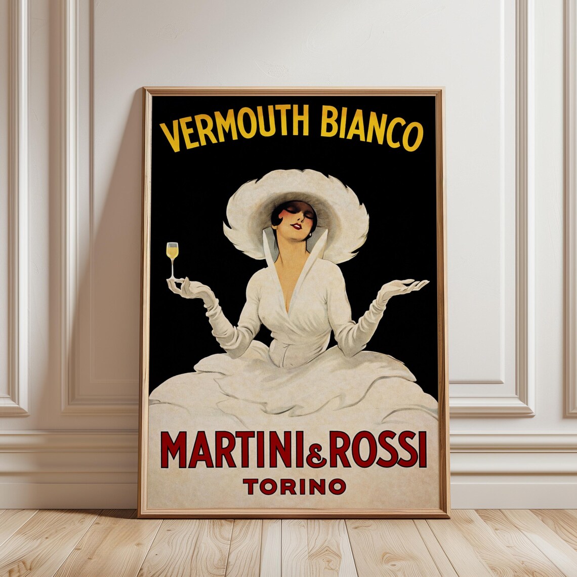 Martini Rossi Vermouth Bianco Art Deco Poster