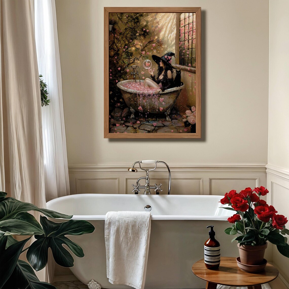 Love Witch Valentine Cat Lover Poster, Whimsigoth - Image 6