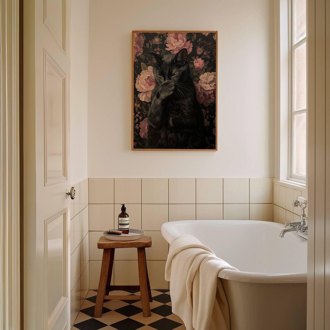 Funny Cat Bathroom Toilet Humor Art Print, Cat Lover - Image 2